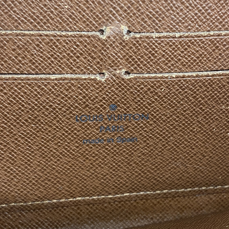 【6ke5960】ルイヴィトン 長財布 モノグラム ジッピーウォレット M60017 ブラウン【中古】メンズ レディース ユニセックス