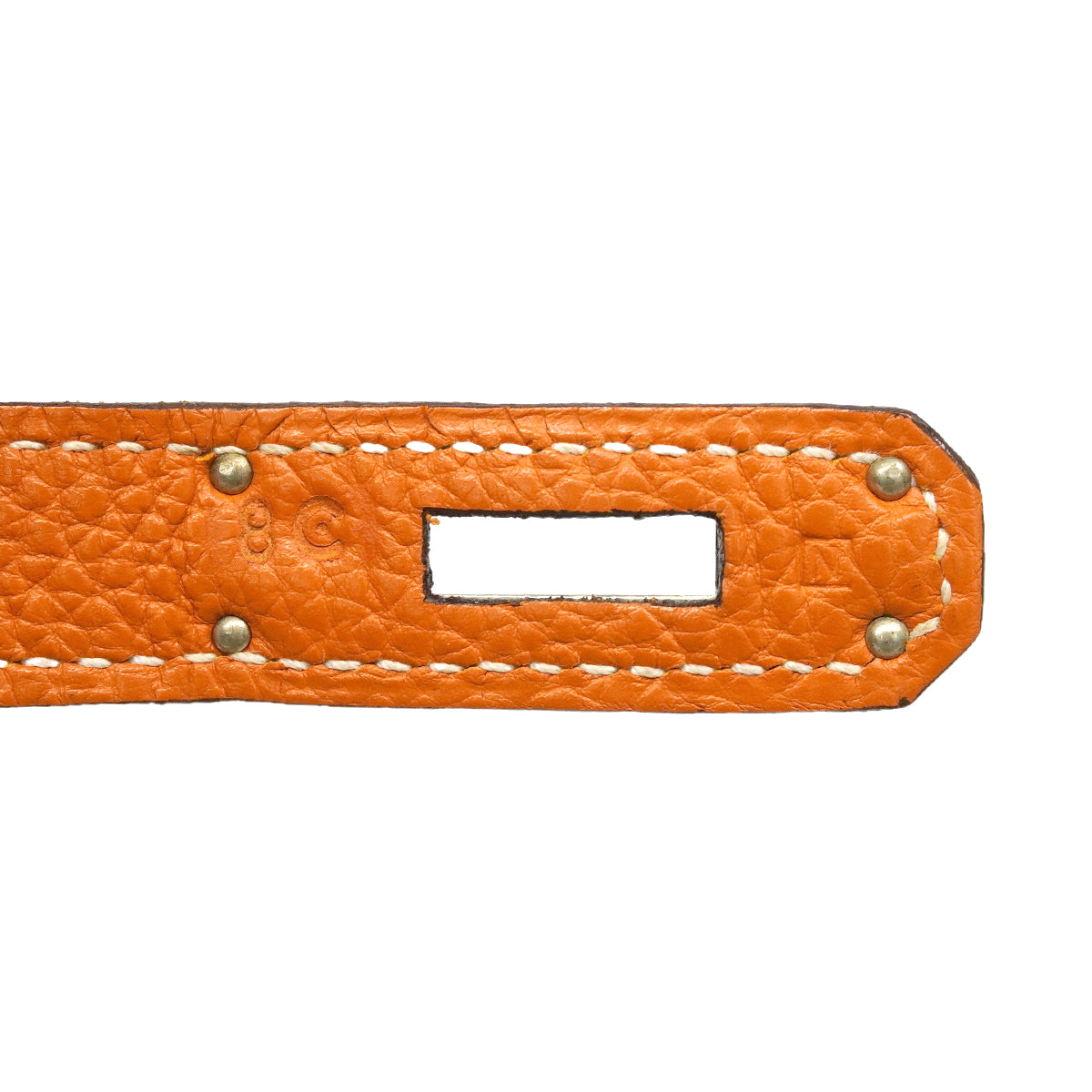 【6ke5968-e】エルメス ハンドバッグ バーキン35 トリヨンクレマンス オレンジ ブラック シルバー金具 □N刻印 SPO【中古】レディース