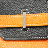 【6ke5968-e】エルメス ハンドバッグ バーキン35 トリヨンクレマンス オレンジ ブラック シルバー金具 □N刻印 SPO【中古】レディース