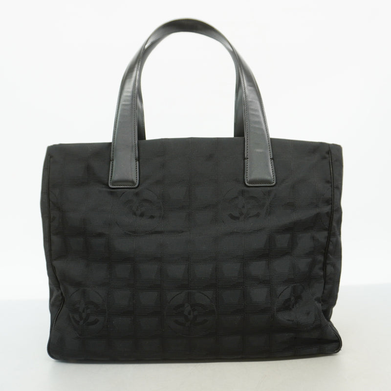 【6ke5997】シャネル トートバッグ ニュートラベル ナイロン ブラック シャンパンゴールド金具【中古】レディース