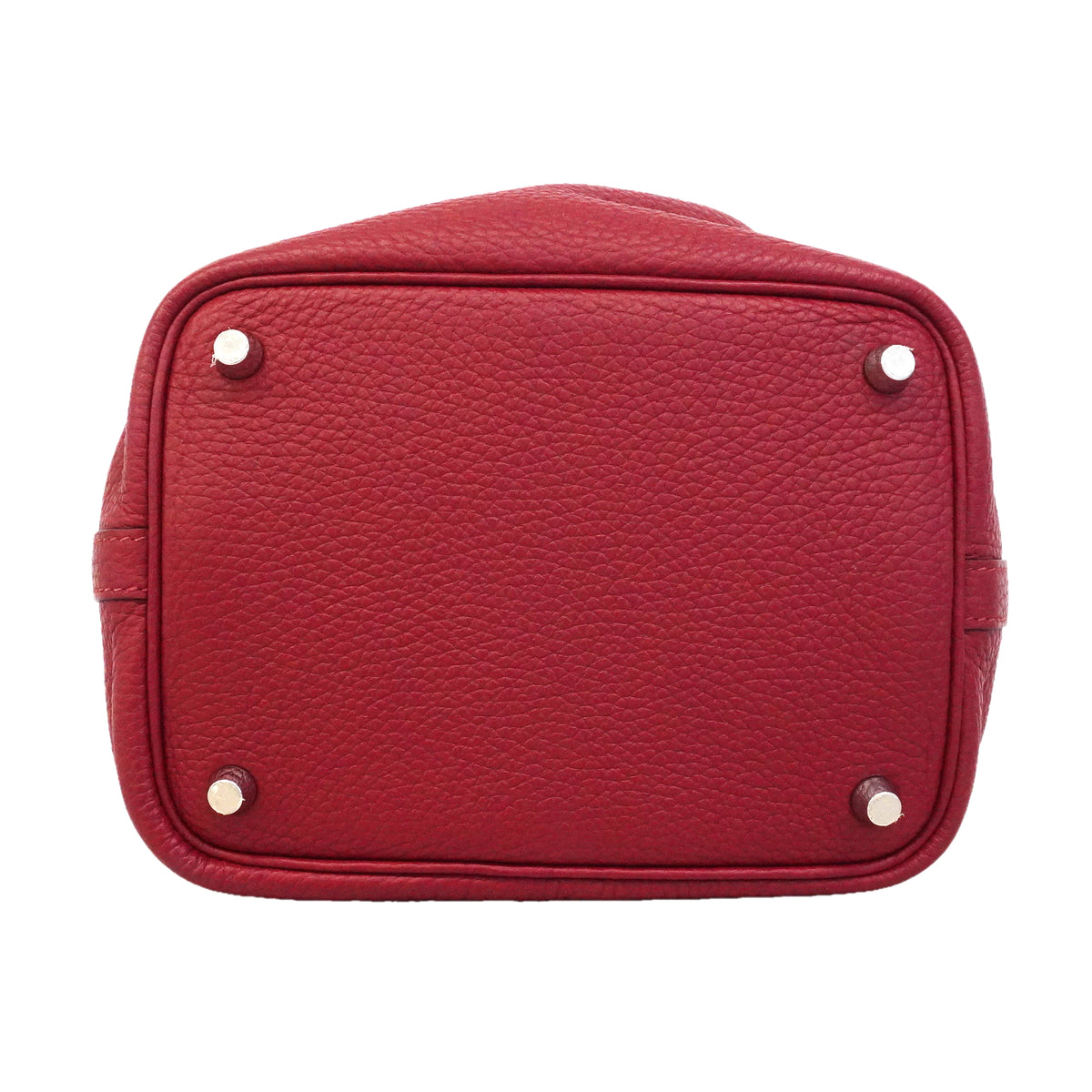 【6ke6005】エルメス ハンドバッグ ピコタンロックPM トリヨンクレマンス ルージュグレナ シルバー金具 Y刻印【中古】レディース