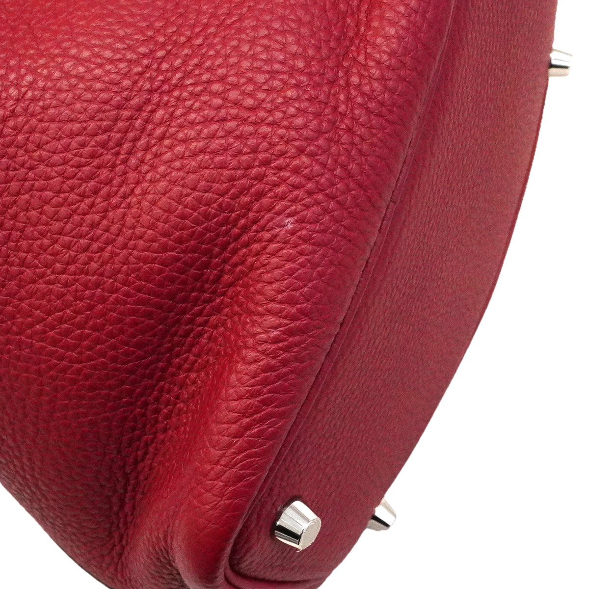 【6ke6005】エルメス ハンドバッグ ピコタンロックPM トリヨンクレマンス ルージュグレナ シルバー金具 Y刻印【中古】レディース