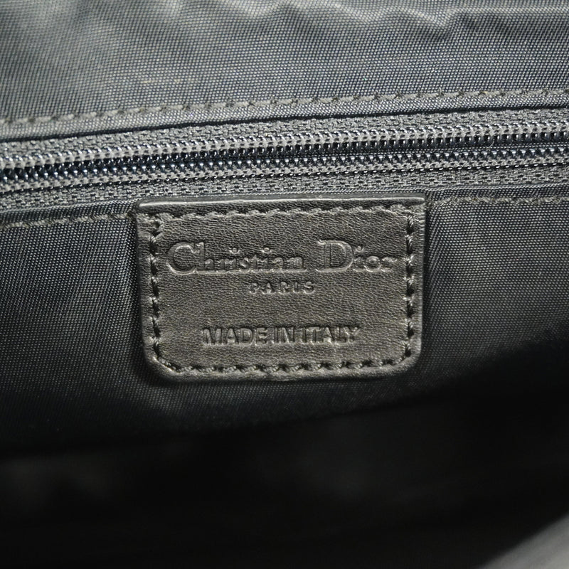 【6ke6015】クリスチャンディオール ショルダーバッグ トロッター ナイロン ブラック シルバー金具【中古】レディース