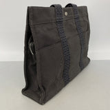 【6ke6090】エルメス トートバッグ エールラインMM ナイロン グレー シルバー金具【中古】メンズ レディース ユニセックス