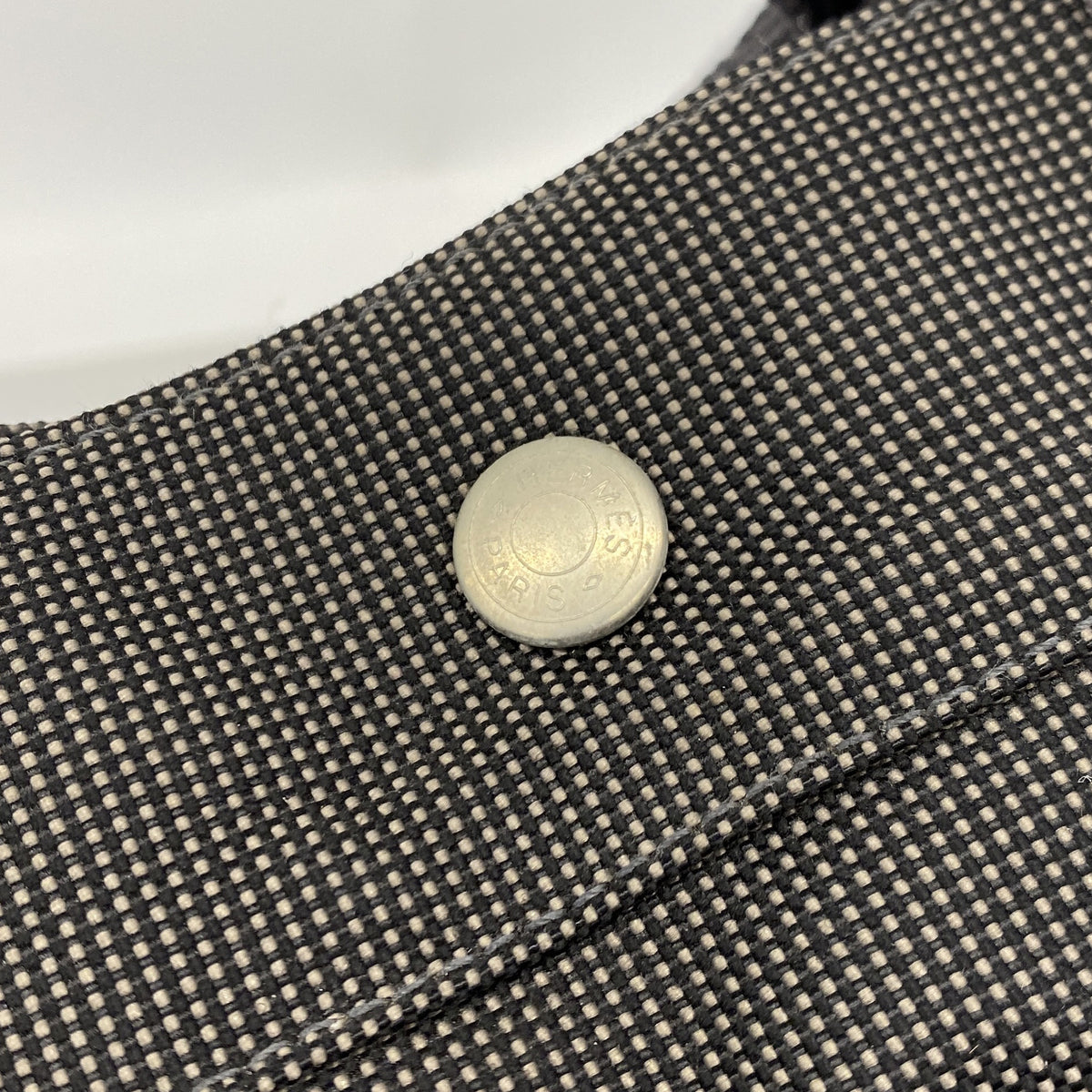【6ke6090】エルメス トートバッグ エールラインMM ナイロン グレー シルバー金具【中古】メンズ レディース ユニセックス