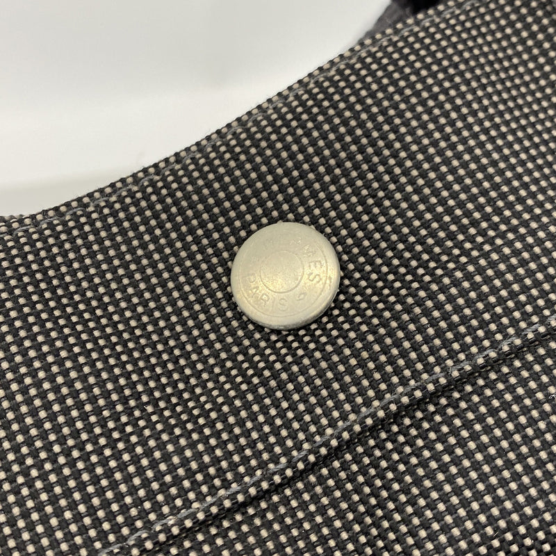【6ke6090】エルメス トートバッグ エールラインMM ナイロン グレー シルバー金具【中古】メンズ レディース ユニセックス