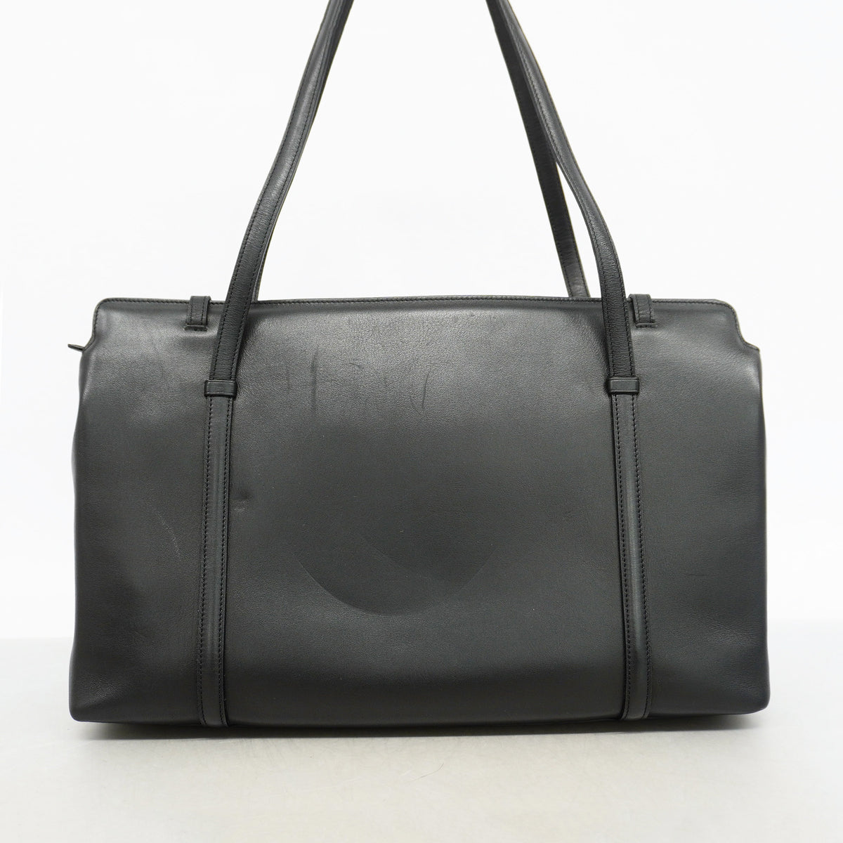 【6ke6118】カルティエ ショルダーバッグ レザー ブラック シルバー金具【中古】レディース