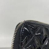 【6ke6147】シャネル 長財布 マトラッセ パテントレザー ブラック シルバー金具【中古】レディース