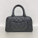 【6ke6160】シャネル ハンドバッグ マトラッセ キャビアスキン ブラック ゴールド金具【中古】レディース