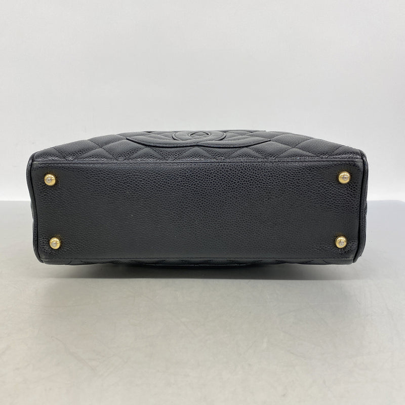 【6ke6160】シャネル ハンドバッグ マトラッセ キャビアスキン ブラック ゴールド金具【中古】レディース