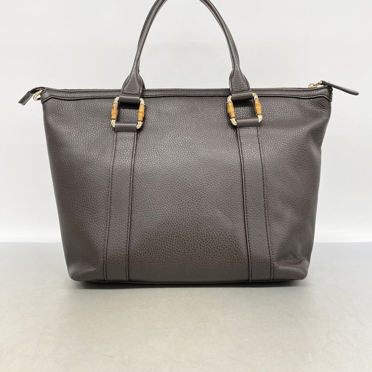【6ke6243】グッチ トートバッグ バンブー 339548 レザー ブラウン シャンパンゴールド金具【中古】レディース