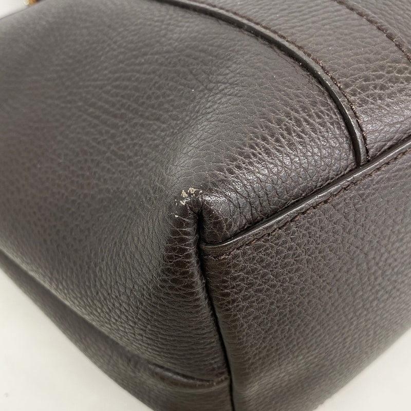 【6ke6243】グッチ トートバッグ バンブー 339548 レザー ブラウン シャンパンゴールド金具【中古】レディース