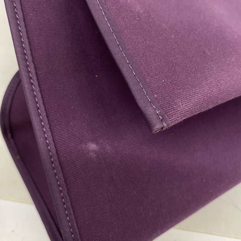 【6ke6276】エルメス ハンドバッグ エールバッグジップMM トワルオフィシエ パープル シルバー金具 □O刻印 2wayバッグ【中古】レディース