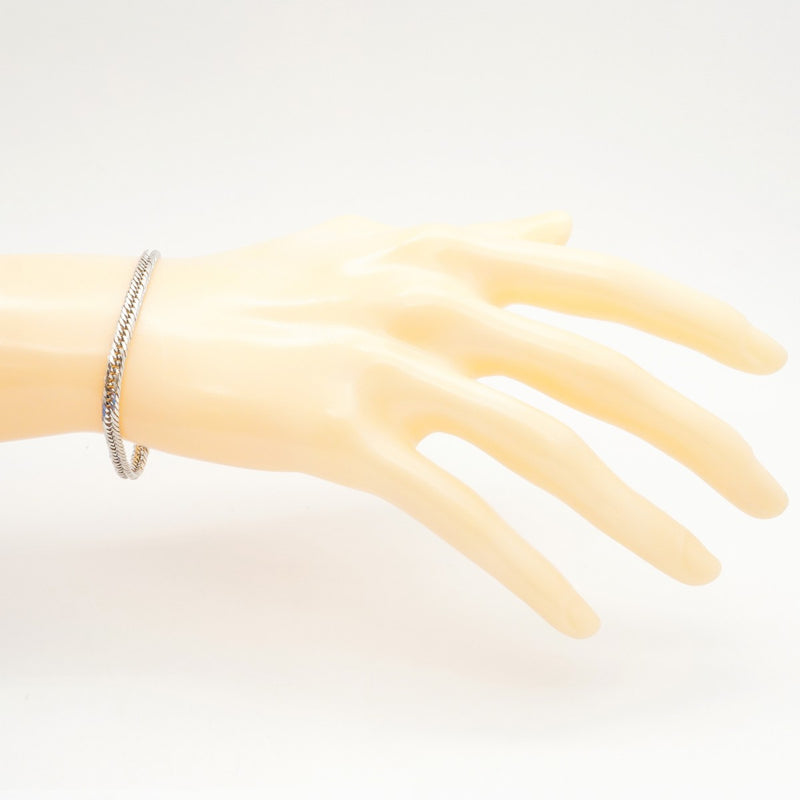 【6kha0015】喜平 ブレスレット Pt850 プラチナ トリプル 12面 17.1cm 11.1g キヘイ【中古】メンズ レディース ユニセックス