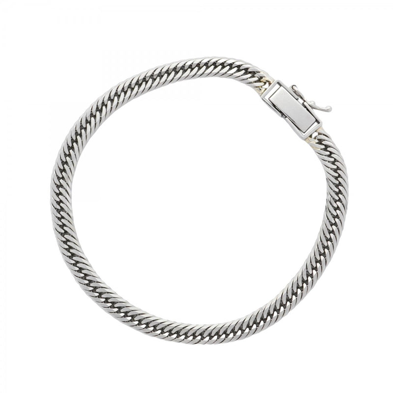 【6kha0015】喜平 ブレスレット Pt850 プラチナ トリプル 12面 17.1cm 11.1g キヘイ【中古】メンズ レディース ユニセックス