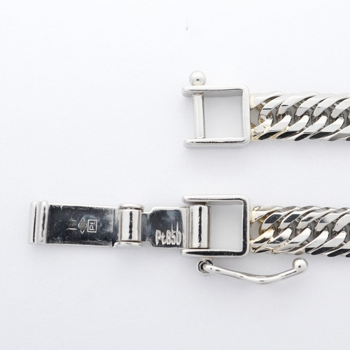 【6kha0015】喜平 ブレスレット Pt850 プラチナ トリプル 12面 17.1cm 11.1g キヘイ【中古】メンズ レディース ユニセックス