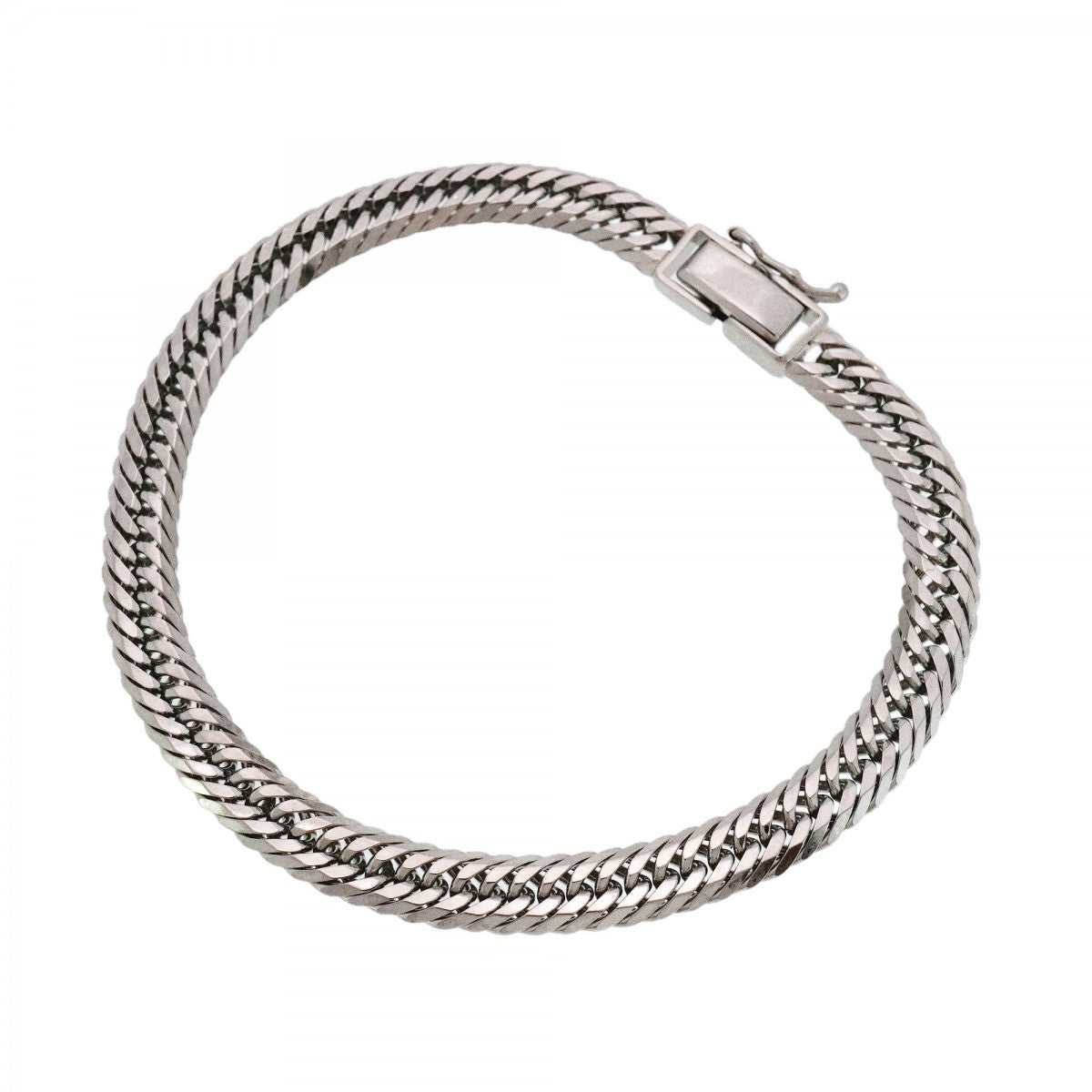 【6kha0092】喜平 ブレスレット Pt850 プラチナ トリプル 12面 18.6cm 19g キヘイ【中古】メンズ レディース ユニセックス