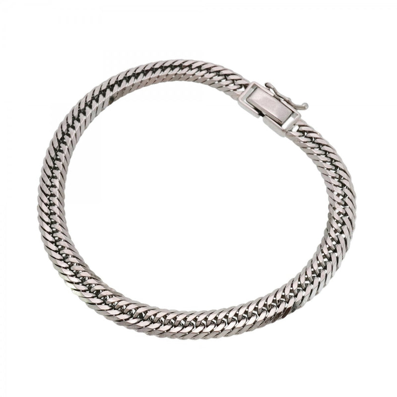 【6kha0092】喜平 ブレスレット Pt850 プラチナ トリプル 12面 18.6cm 19g キヘイ【中古】メンズ レディース ユニセックス