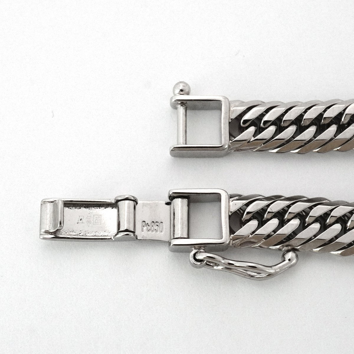 【6kha0092】喜平 ブレスレット Pt850 プラチナ トリプル 12面 18.6cm 19g キヘイ【中古】メンズ レディース ユニセックス