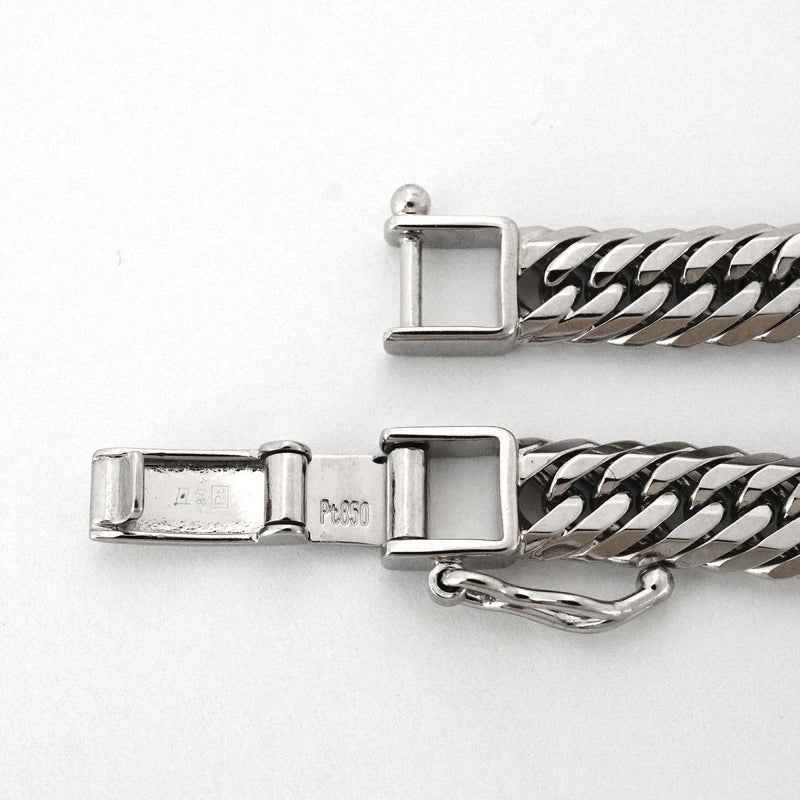 【6kha0092】喜平 ブレスレット Pt850 プラチナ トリプル 12面 18.6cm 19g キヘイ【中古】メンズ レディース ユニセックス