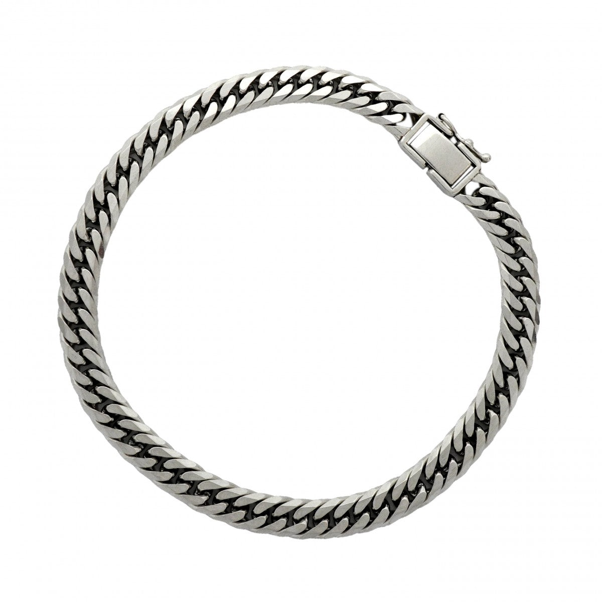 【6khb0075】喜平 ブレスレット Pt850 プラチナ 6面 ダブル 20.4cm 30.3g キヘイ【中古】メンズ レディース ユニセックス