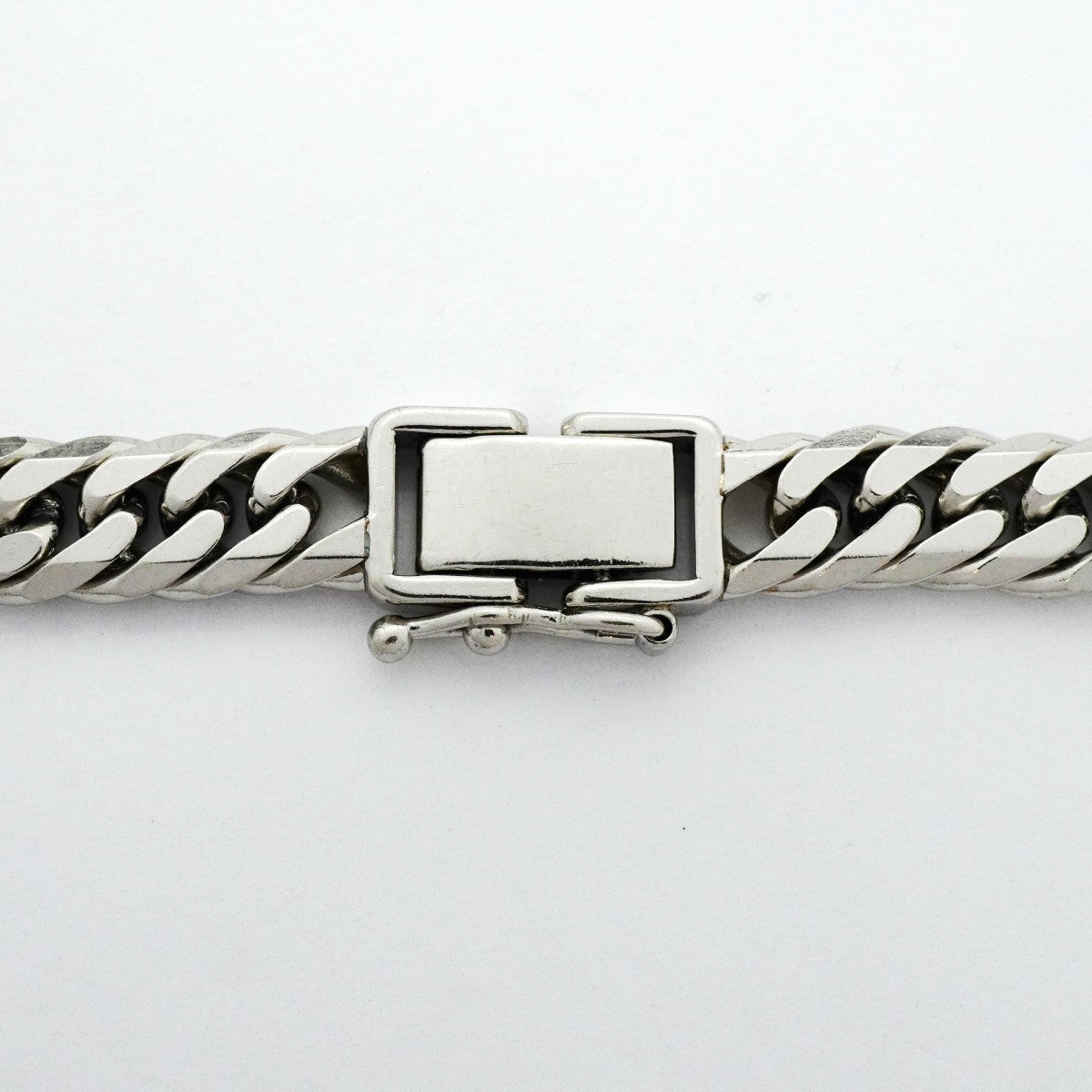 【6khb0075】喜平 ブレスレット Pt850 プラチナ 6面 ダブル 20.4cm 30.3g キヘイ【中古】メンズ レディース ユニセックス