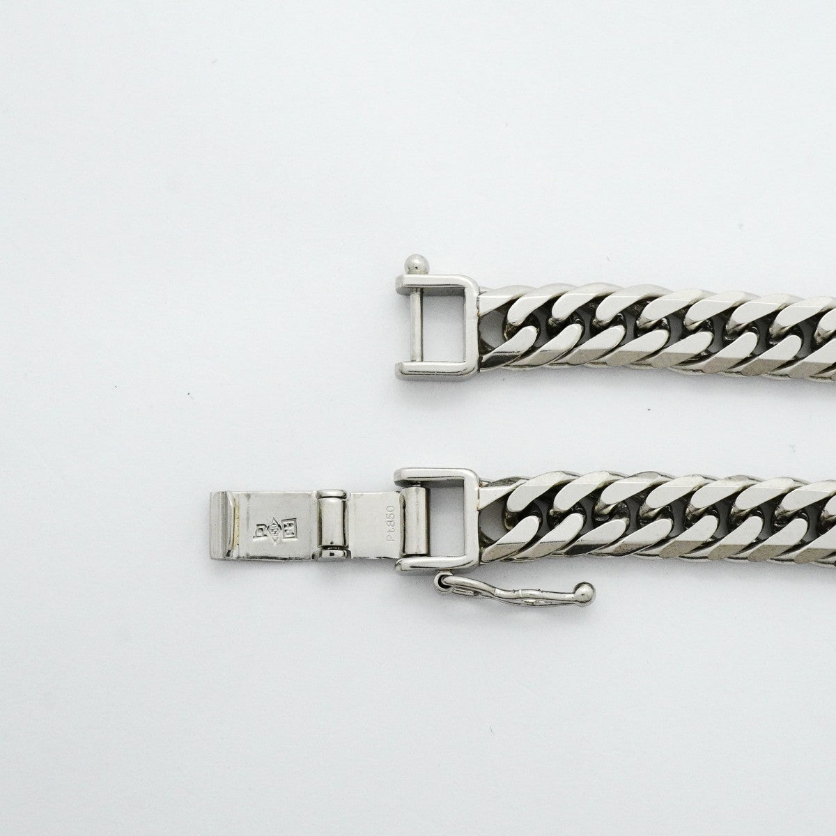 【6khb0075】喜平 ブレスレット Pt850 プラチナ 6面 ダブル 20.4cm 30.3g キヘイ【中古】メンズ レディース ユニセックス