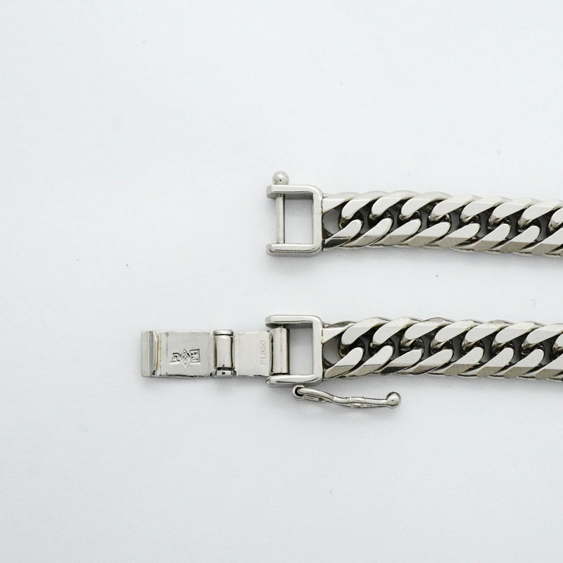 【6khb0075】喜平 ブレスレット Pt850 プラチナ 6面 ダブル 20.4cm 30.3g キヘイ【中古】メンズ レディース ユニセックス