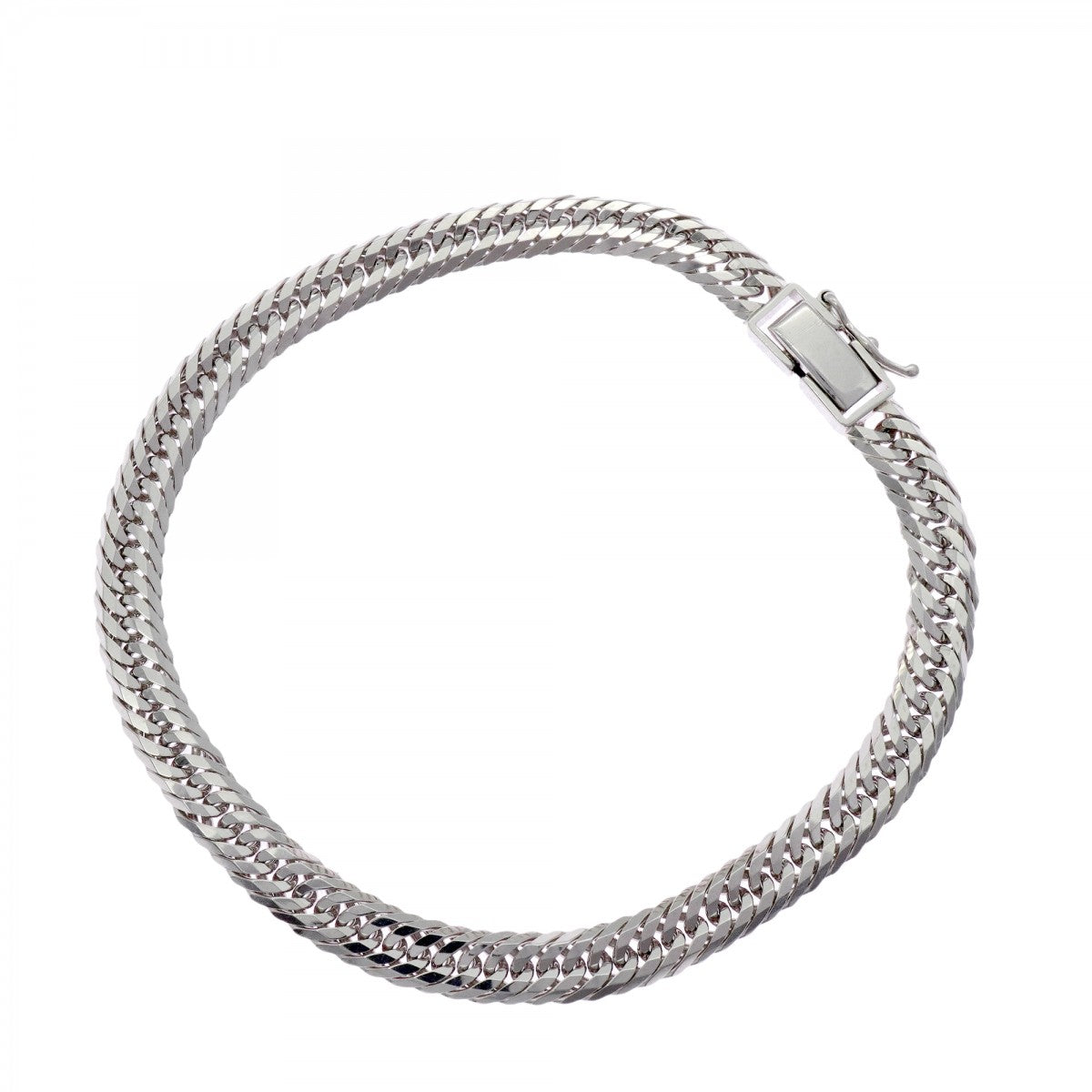 【6khc0006】喜平 ブレスレット Pt850 プラチナ トリプル 12面 20.6cm 21g キヘイ【中古】メンズ レディース ユニセックス