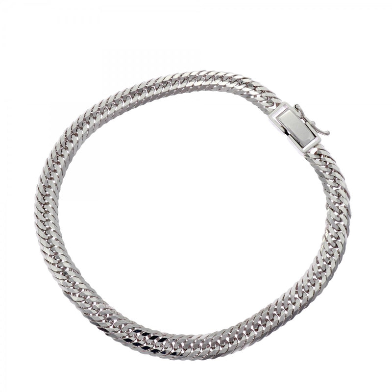 【6khc0006】喜平 ブレスレット Pt850 プラチナ トリプル 12面 20.6cm 21g キヘイ【中古】メンズ レディース ユニセックス