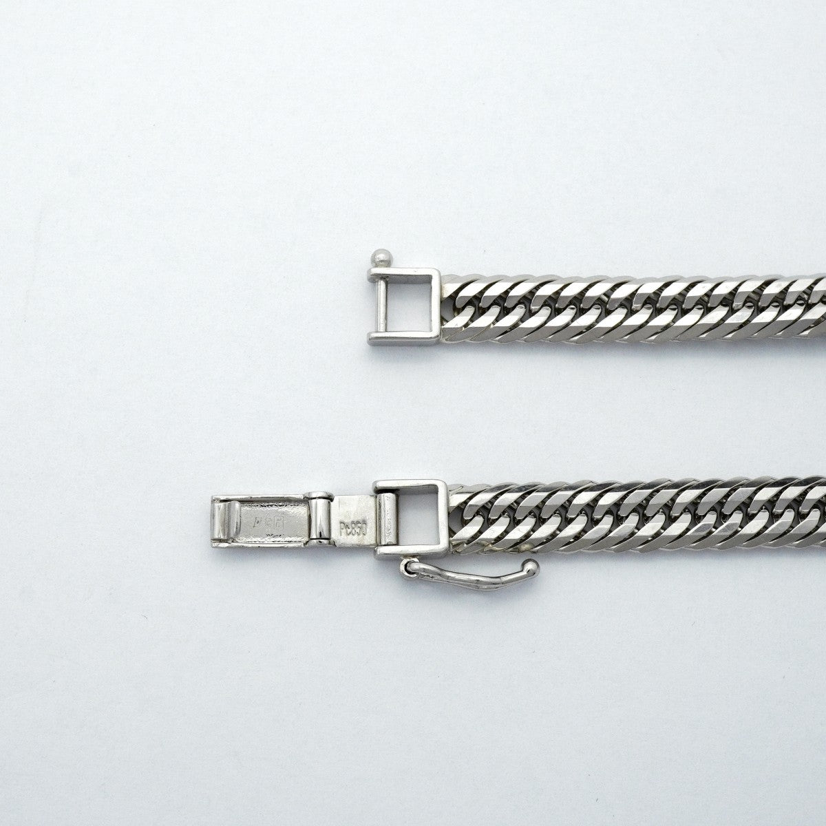 【6khc0006】喜平 ブレスレット Pt850 プラチナ トリプル 12面 20.6cm 21g キヘイ【中古】メンズ レディース ユニセックス