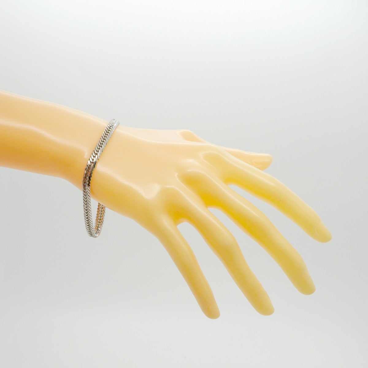 【6khc0006】喜平 ブレスレット Pt850 プラチナ トリプル 12面 20.6cm 21g キヘイ【中古】メンズ レディース ユニセックス