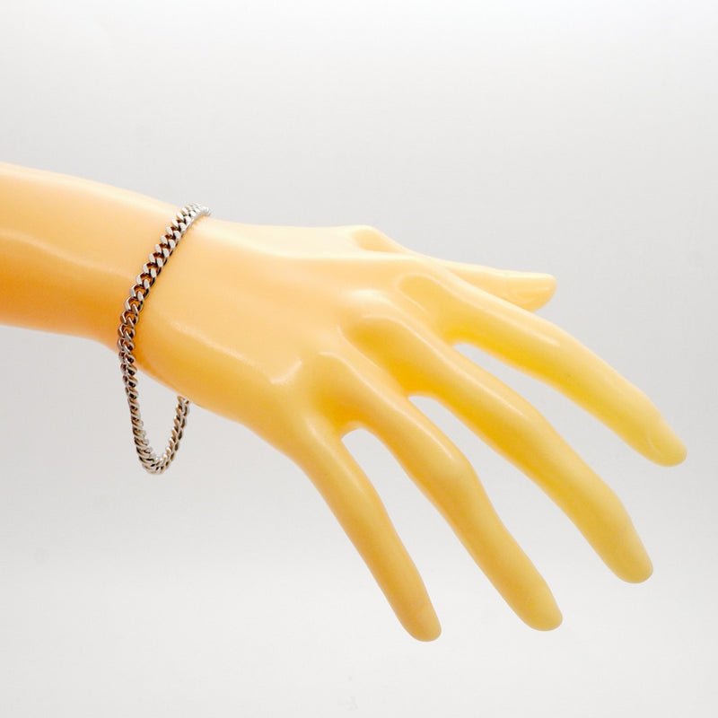 【6khc0007】喜平 ブレスレット Pt850 プラチナ 2面 シングル 21cm 29.9g キヘイ【中古】メンズ レディース ユニセックス
