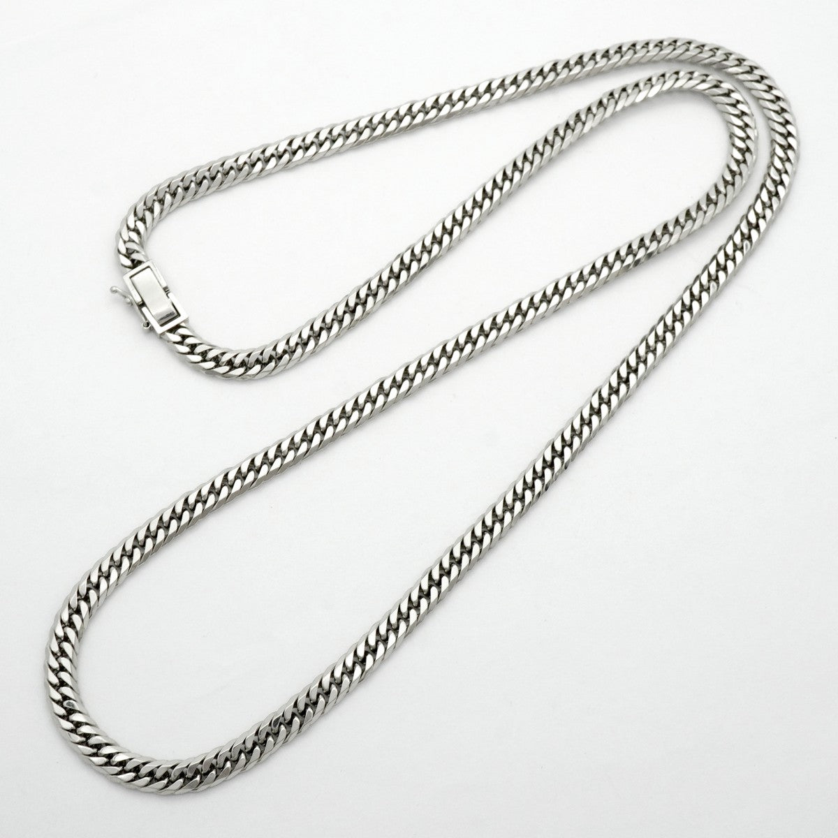【6khc0016】喜平 ネックレス Pt850 プラチナ 6面 ダブル 61cm 60g キヘイ【中古】メンズ レディース ユニセックス