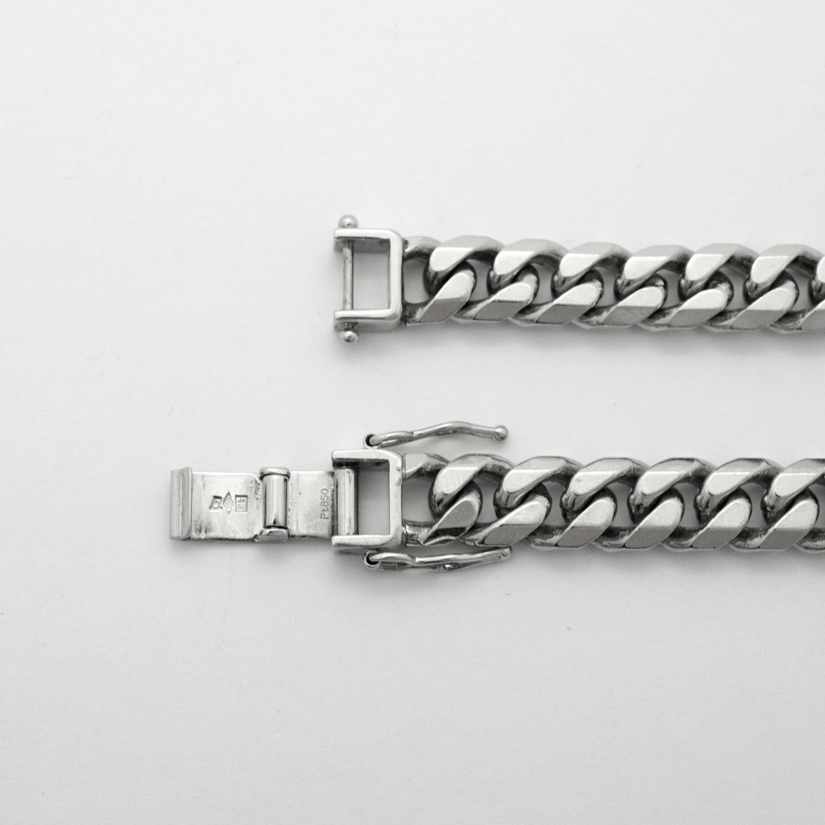 【6khc0022】喜平 ブレスレット Pt850 プラチナ 8面 シングル 22.6cm 54.7g キヘイ【中古】メンズ レディース ユニセックス