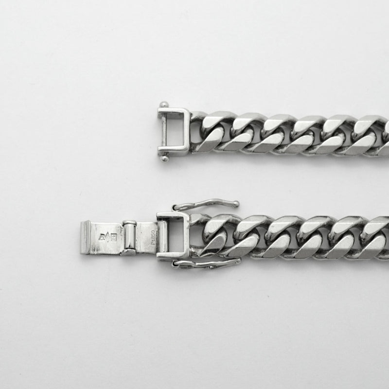 【6khc0022】喜平 ブレスレット Pt850 プラチナ 8面 シングル 22.6cm 54.7g キヘイ【中古】メンズ レディース ユニセックス