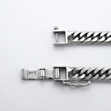 【6khc0084】喜平 ブレスレット Pt850 プラチナ 6面 ダブル 18.6cm 20.3g キヘイ【中古】メンズ レディース ユニセックス