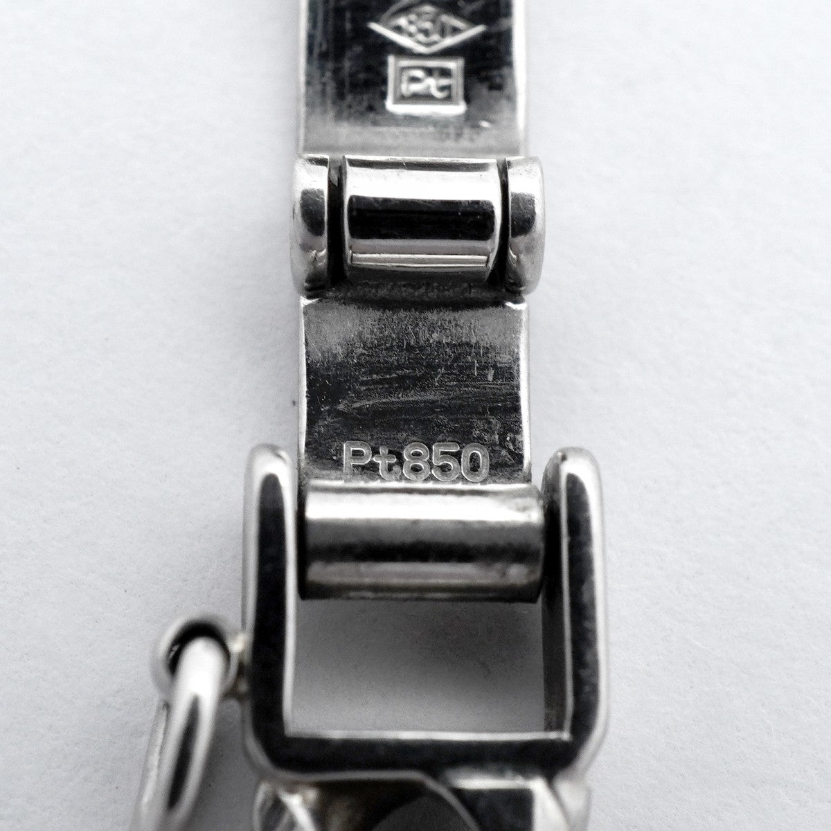 【6khc0084】喜平 ブレスレット Pt850 プラチナ 6面 ダブル 18.6cm 20.3g キヘイ【中古】メンズ レディース ユニセックス