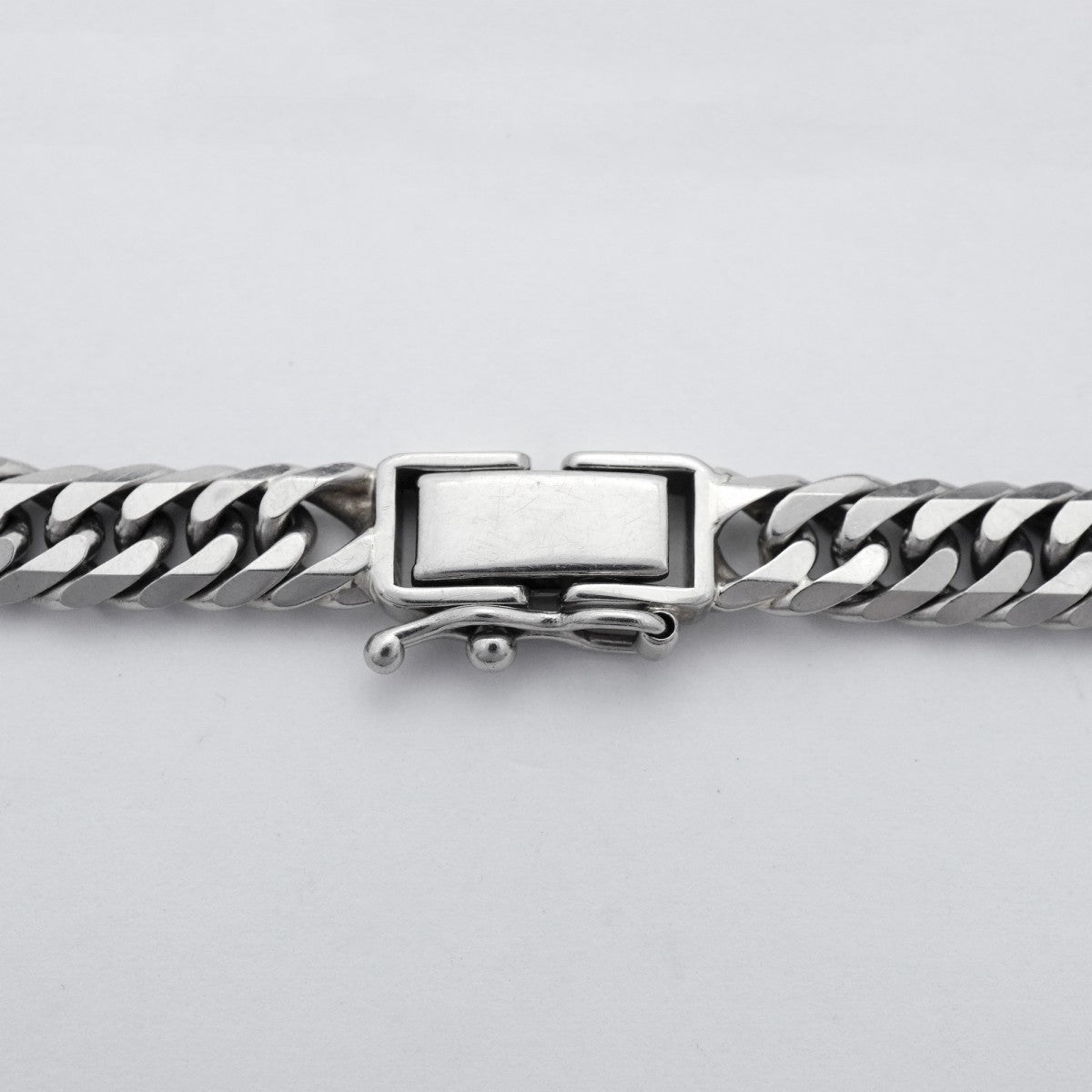 【6khc0084】喜平 ブレスレット Pt850 プラチナ 6面 ダブル 18.6cm 20.3g キヘイ【中古】メンズ レディース ユニセックス