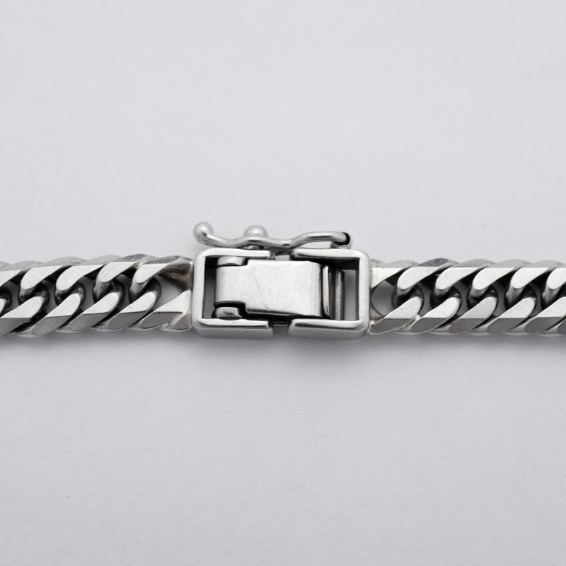 【6khc0084】喜平 ブレスレット Pt850 プラチナ 6面 ダブル 18.6cm 20.3g キヘイ【中古】メンズ レディース ユニセックス