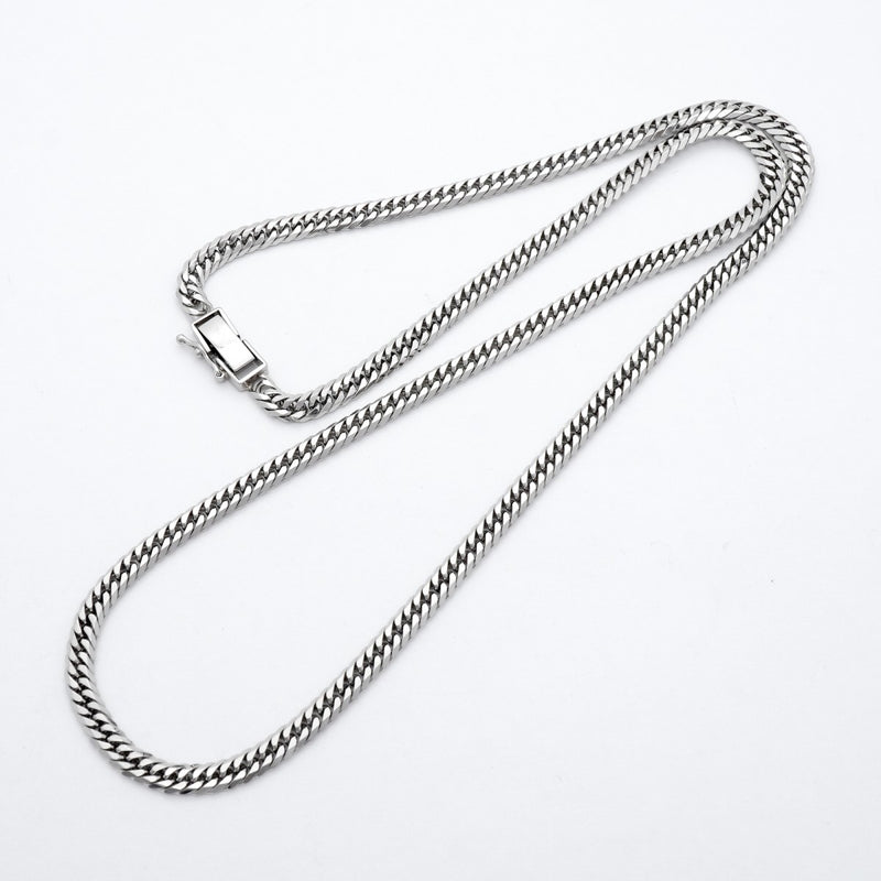 【6khc0091】喜平 ネックレス Pt850 プラチナ 6面 ダブル 50.9cm 30.4g キヘイ【中古】メンズ レディース ユニセックス