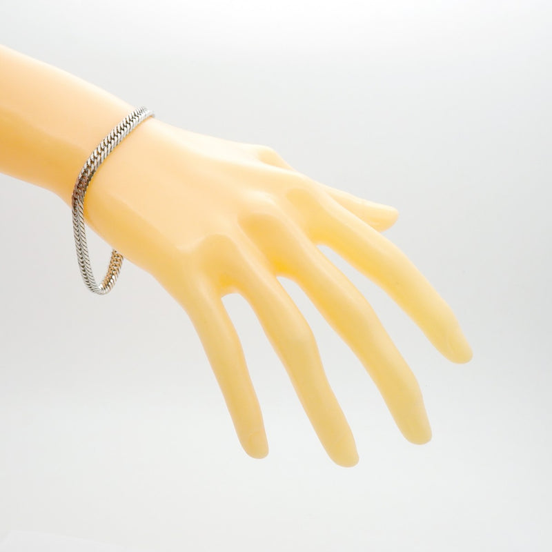 【6khd0006】喜平 ブレスレット Pt850 プラチナ トリプル 12面 20.6cm 21.3g キヘイ【中古】メンズ レディース ユニセックス