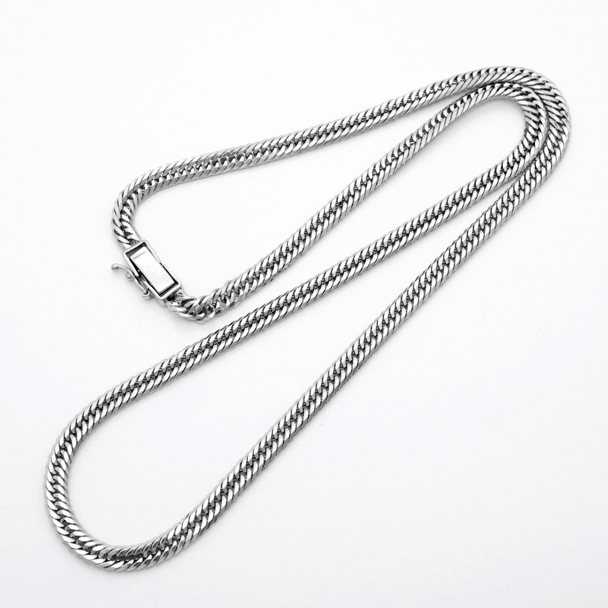 【6khd0015】喜平 ネックレス Pt850 プラチナ トリプル 12面 45.8cm 27.4g キヘイ【中古】メンズ レディース ユニセックス