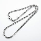 【6khd0015】喜平 ネックレス Pt850 プラチナ トリプル 12面 45.8cm 27.4g キヘイ【中古】メンズ レディース ユニセックス