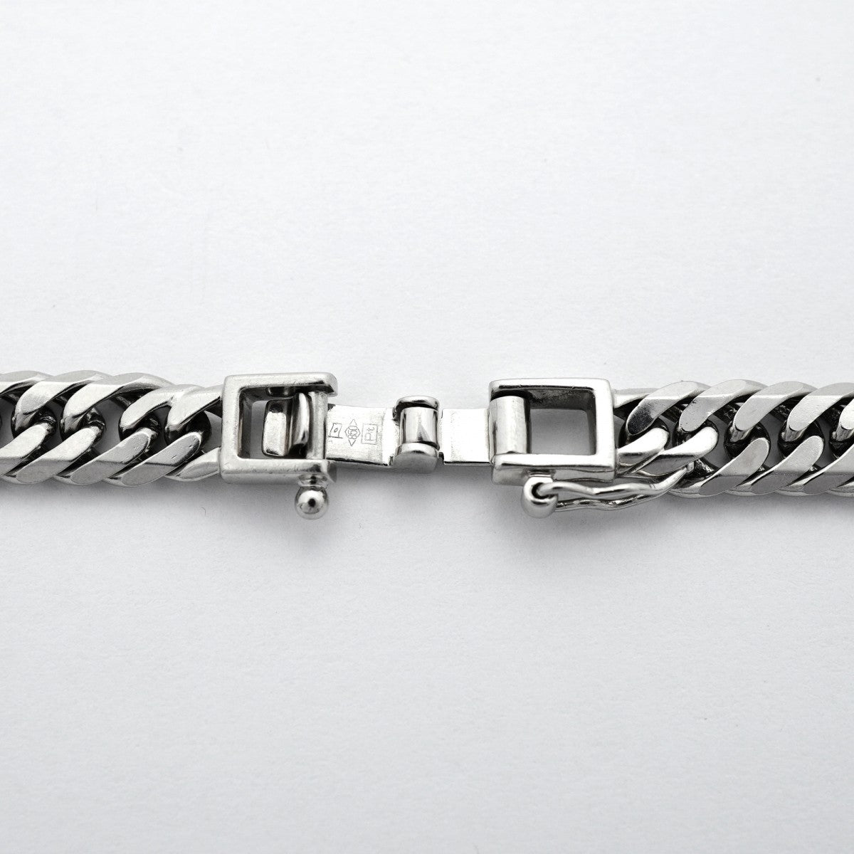 【6khd0034】喜平 ネックレス Pt850 プラチナ 6面 ダブル 45.5cm 46.4g キヘイ【中古】メンズ レディース ユニセックス