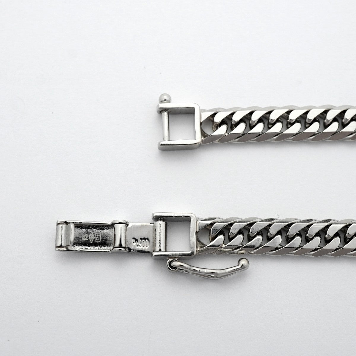【6khd0040】喜平 ブレスレット Pt900 プラチナ 6面 ダブル 20.7cm 21g キヘイ【中古】メンズ レディース ユニセックス