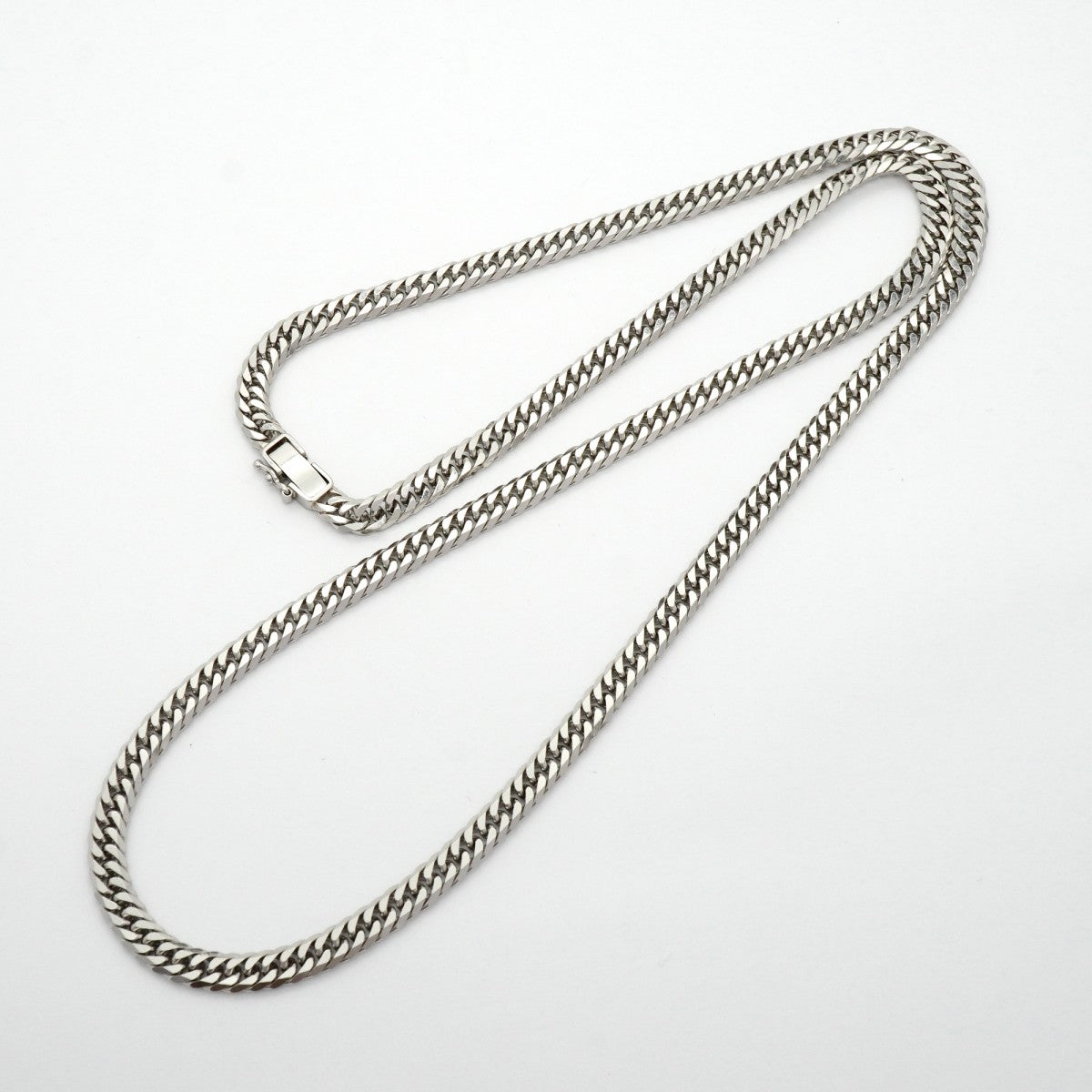 【6khd0056】喜平 ネックレス Pt850 プラチナ 6面 ダブル 60.3cm 50.8g キヘイ【中古】メンズ レディース ユニセックス