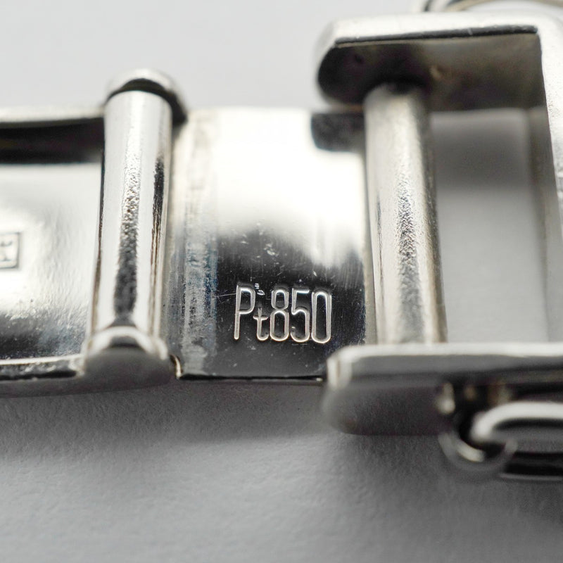 【6khd0072】喜平 ブレスレット Pt850 プラチナ 6面 ダブル 21.4cm 101g キヘイ【中古】メンズ レディース ユニセックス