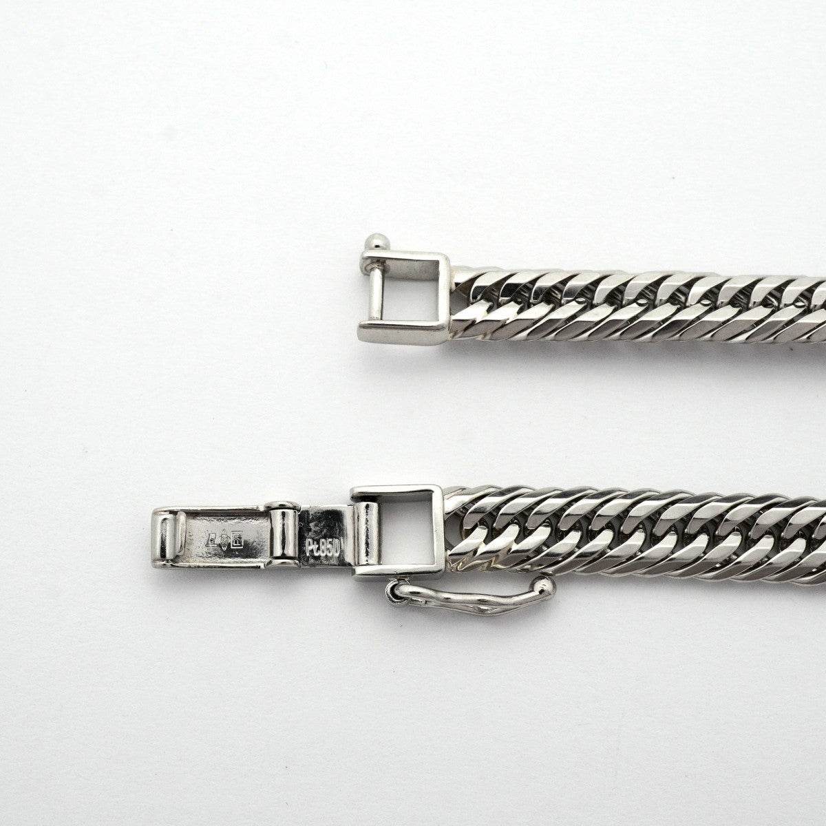 【6khd0077】喜平 ブレスレット Pt850 プラチナ トリプル 12面 20cm 20.5g キヘイ【中古】メンズ レディース ユニセックス