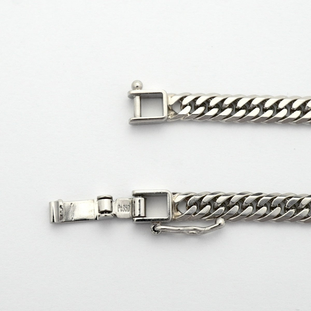 【6khd0079】喜平 ブレスレット Pt850 プラチナ 6面 ダブル 19.3cm 10.6g キヘイ【中古】メンズ レディース ユニセックス